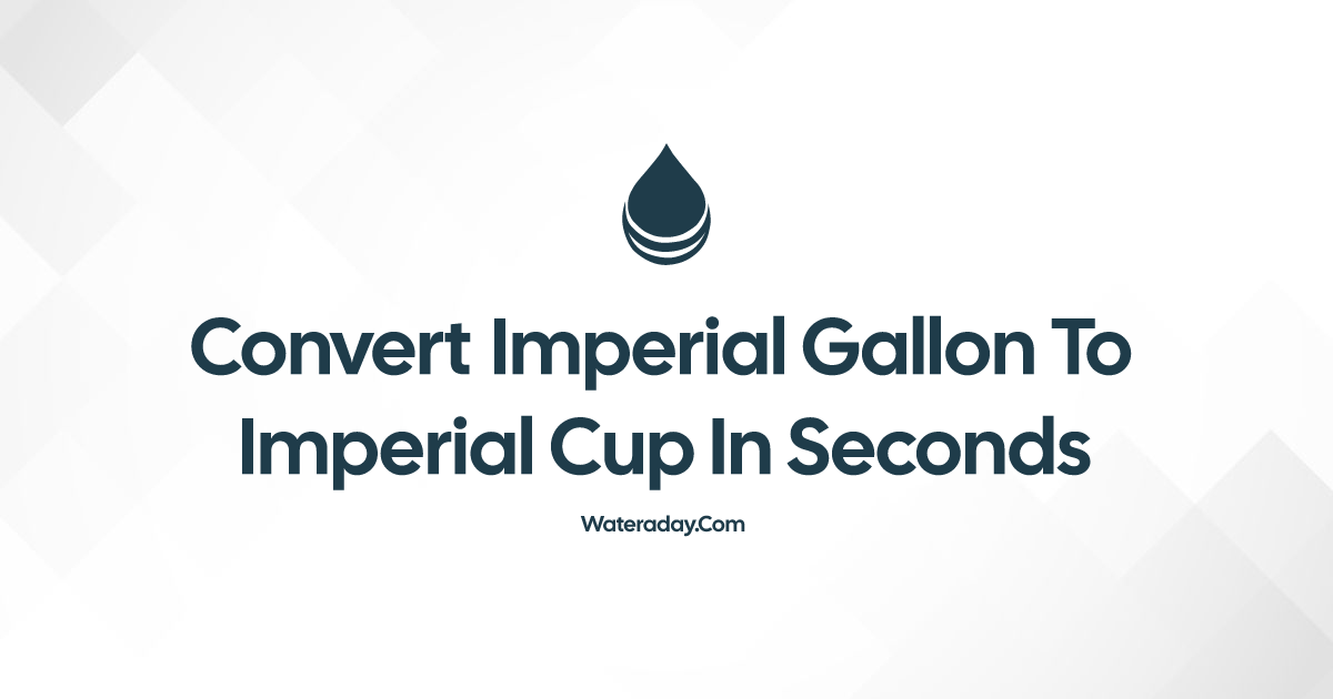 Convert Imperial gallon to Imperial cup in Seconds